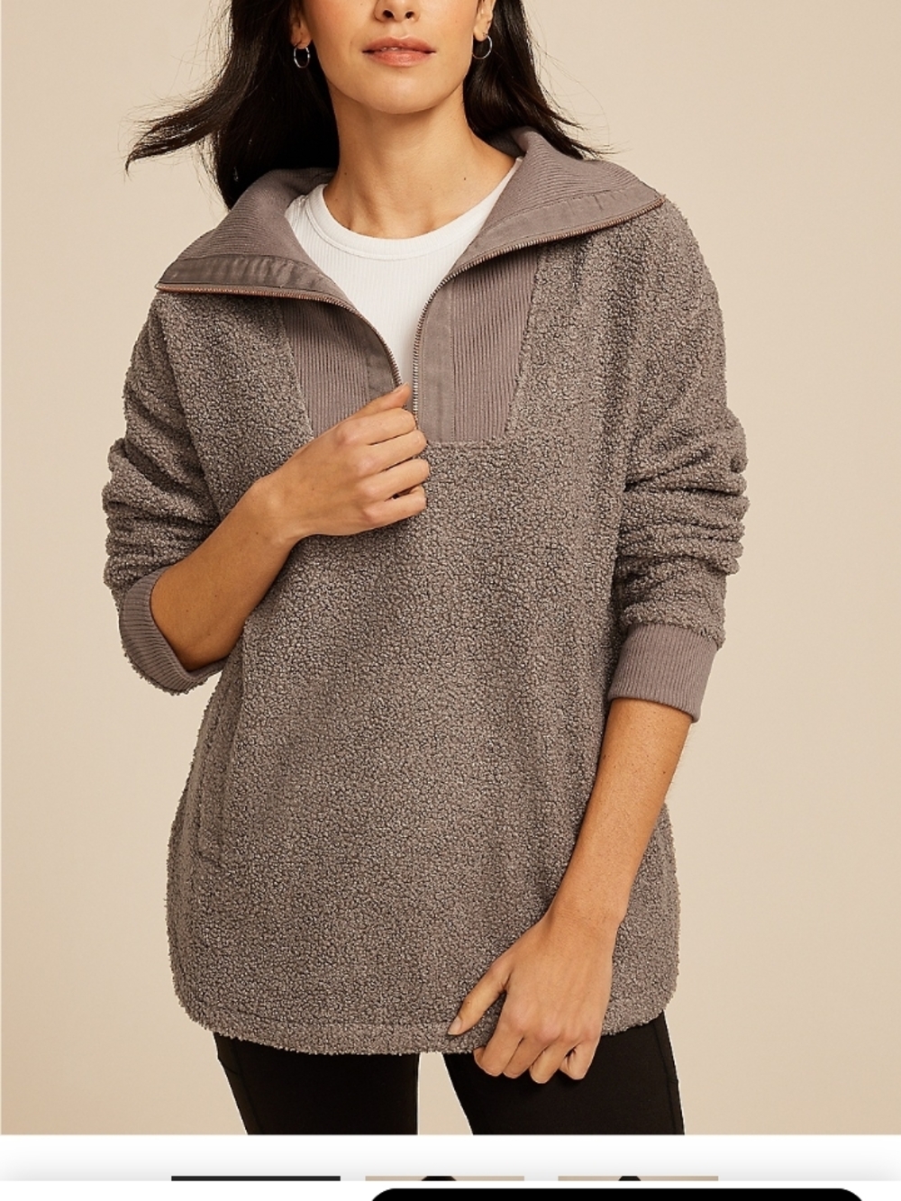 Maurices Cozy Sherpa Half-Zip Pullover